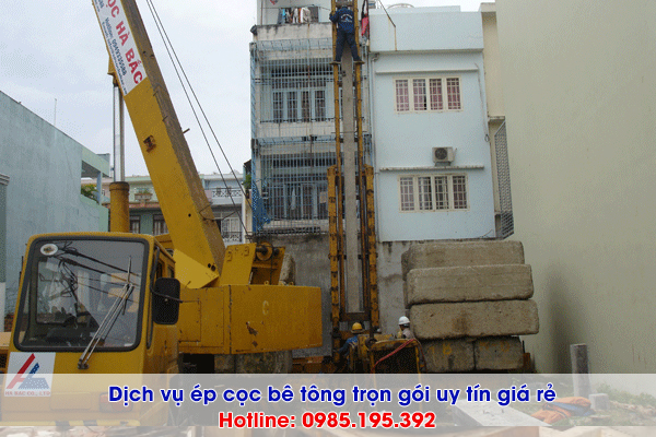 Dịch vụ ép cọc bê tông tại Mê Linh Hà Nội trọn gói giá rẻ