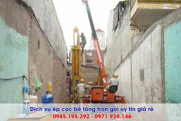 Dịch vụ ép cọc bê tộng tại Quận Hoàng Mai trọn gói