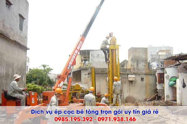 Dịch ép cọc bê tông tại HÓC MÔN uy tín trọn gói